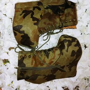 Jeffrey Campbell Mohair Camo Hidden Wedge